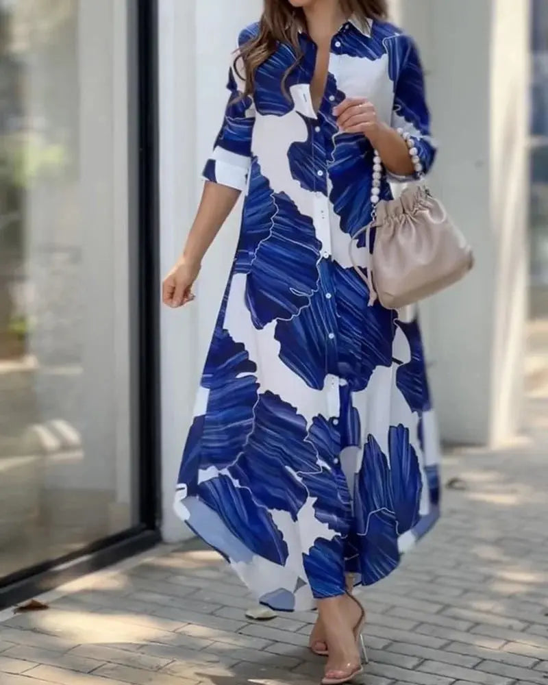 Stylish Printed Shirt Style Dress Nexus Garments