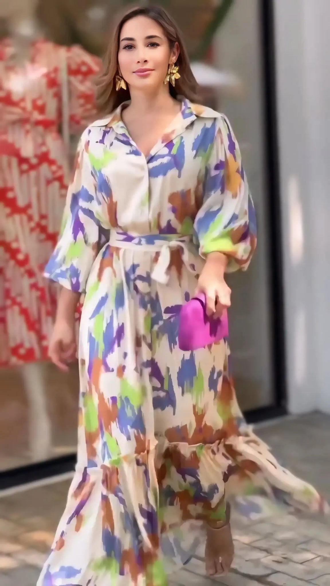 Playful Tiered Maxi Dress Look Nexus Garments